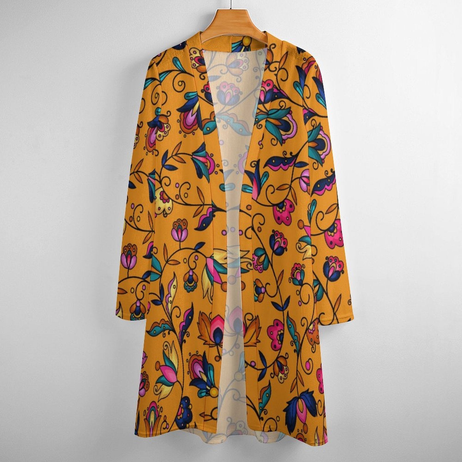 Copper Prairie Petals Orange Cardigan