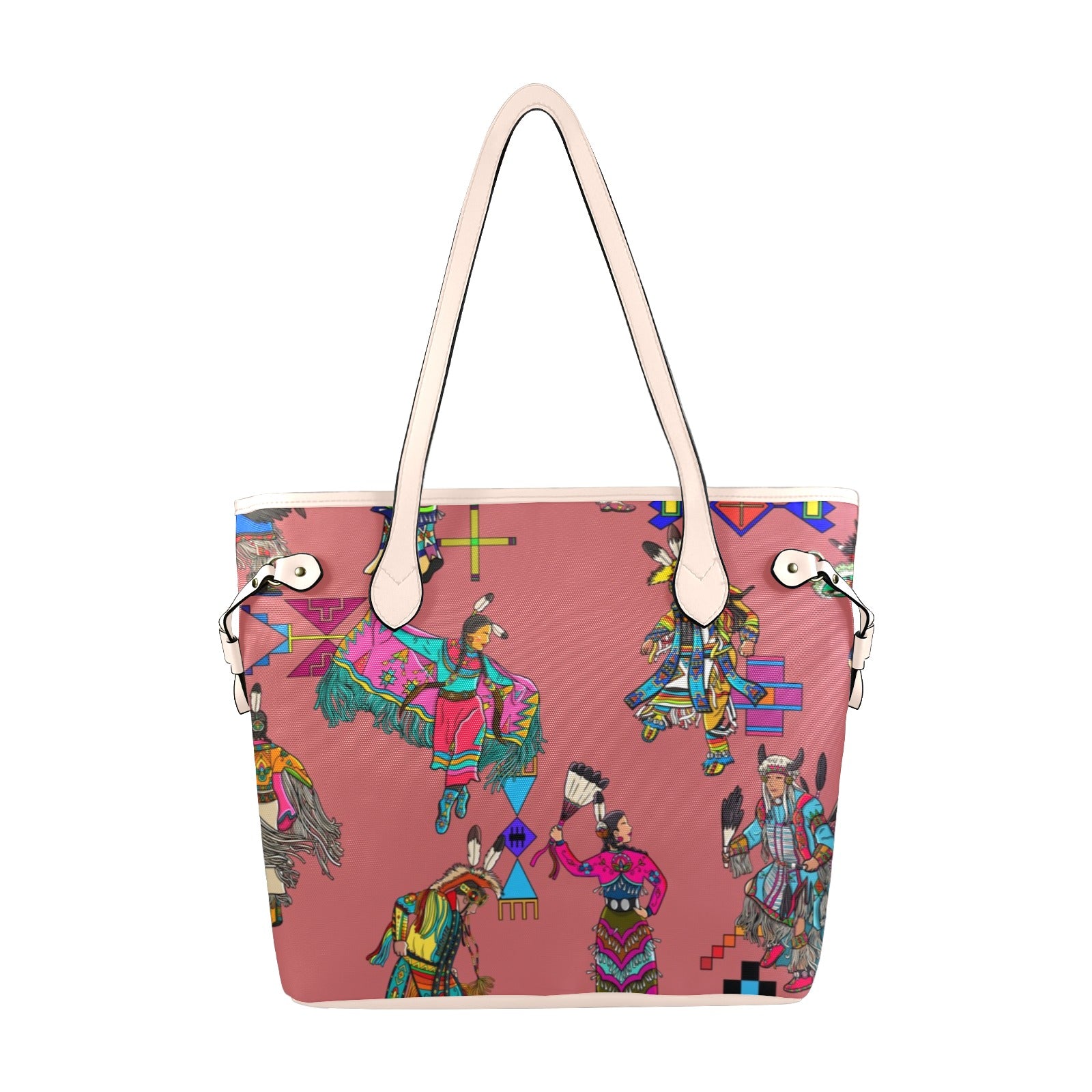 Grand Entry Dancers Terra Clover Canvas Tote Bag