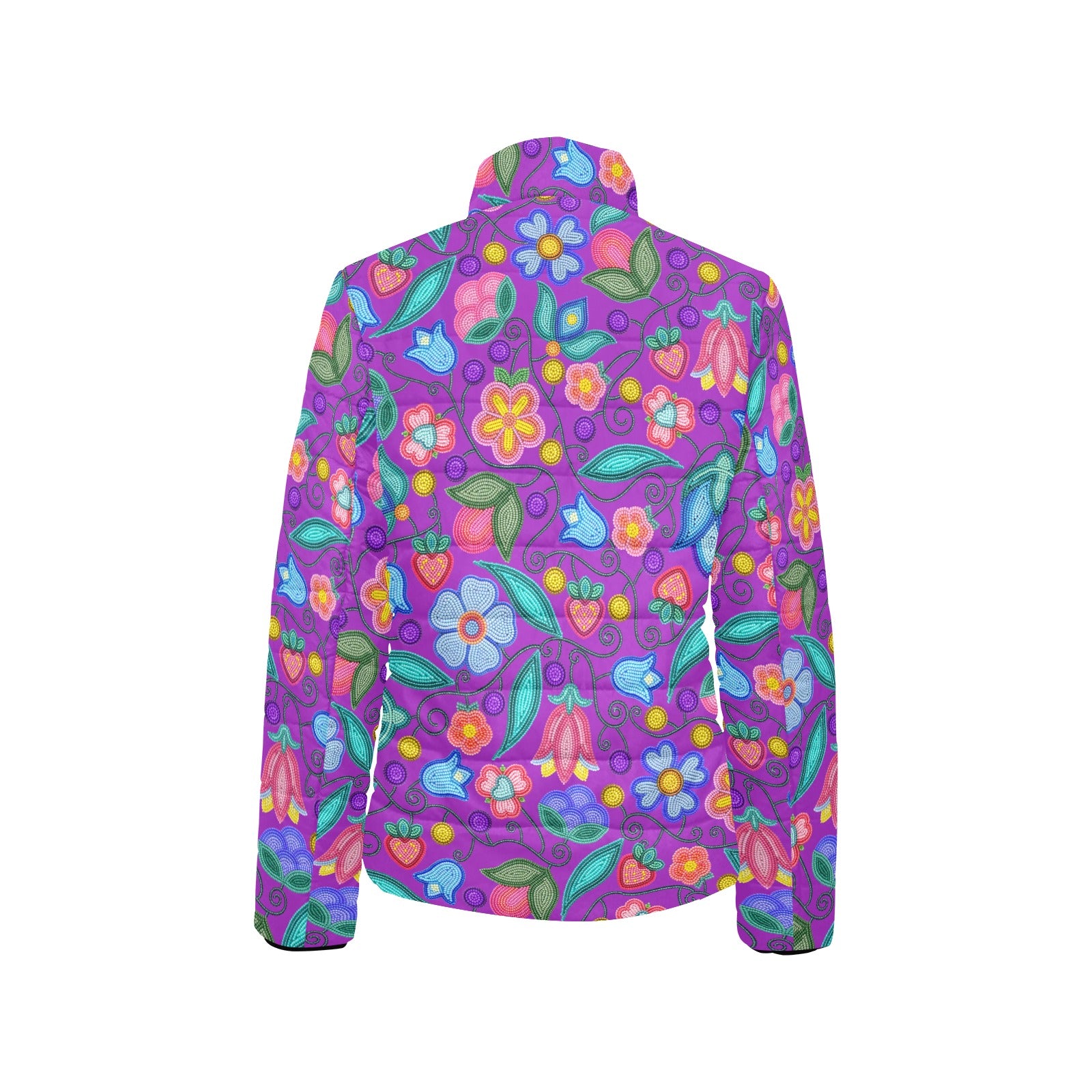Sweet Offering Purple Women's Stand Collar Padded Jacket