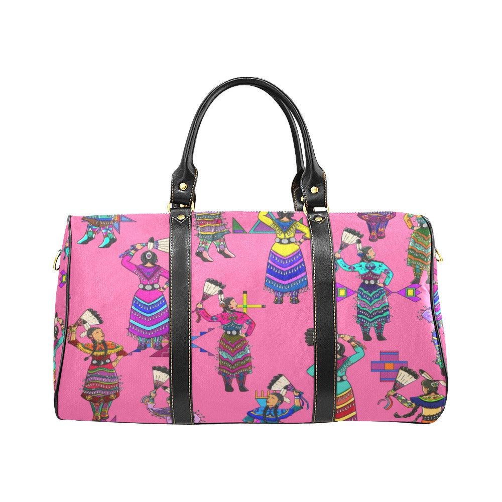 Women's Jingle Dancers Pink Waterproof Travel Bag/Small