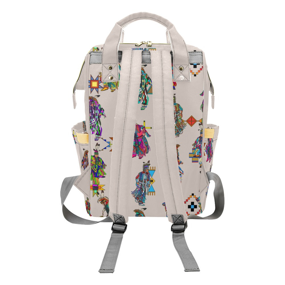 Men's Grass Dancers Muslin Multi-Function Diaper Backpack/Diaper Bag