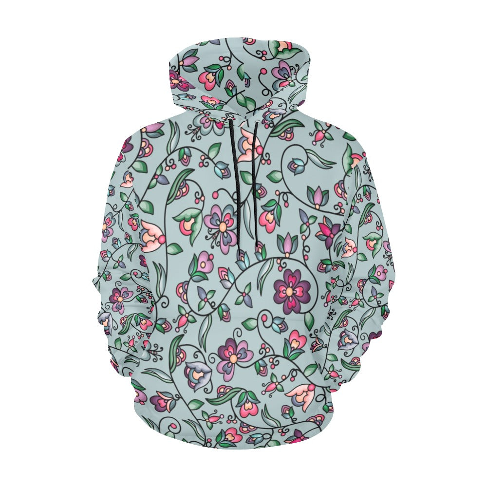 Amber Evening Garland Turquoise Hoodie for Women (USA Size)