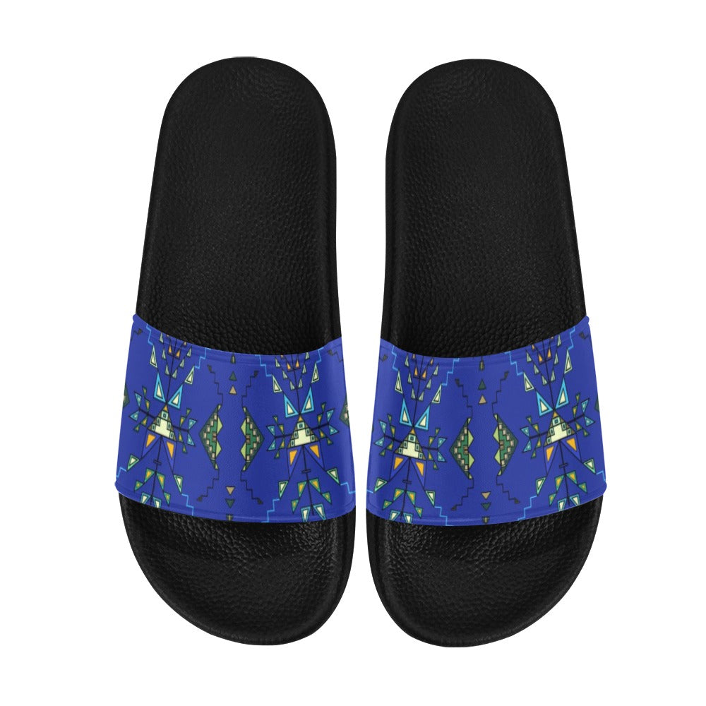 Bear Shield Dark Blue Men's Slide Sandals