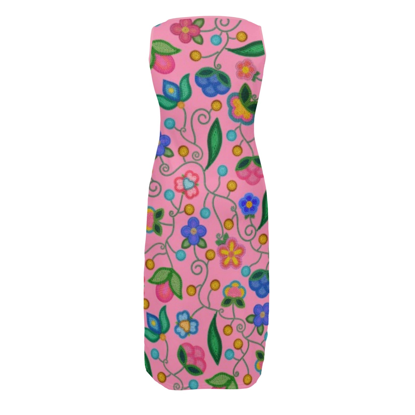 Skyberry Serenade Pink Phaedra Sleeveless Open Fork Long Dress