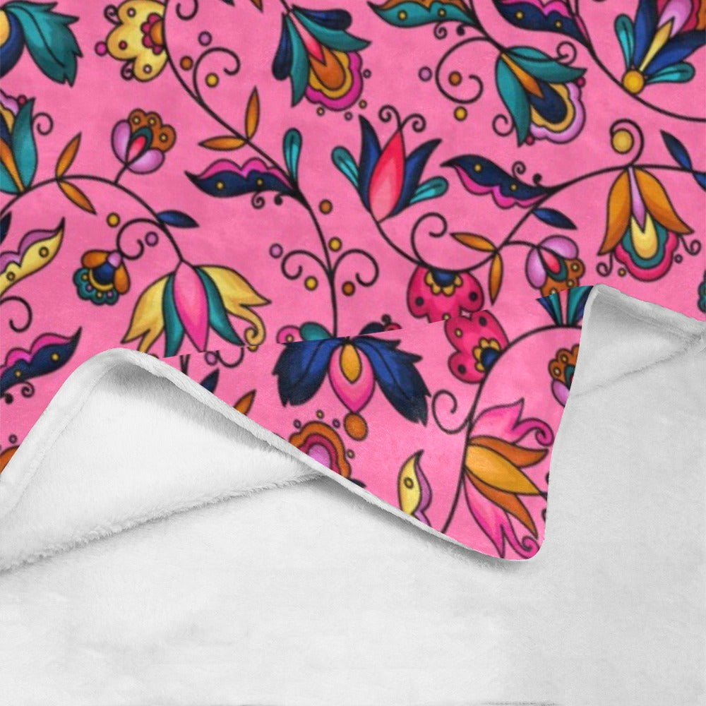 Copper Prairie Petals Pink Ultra-Soft Micro Fleece Blanket 40"x50"