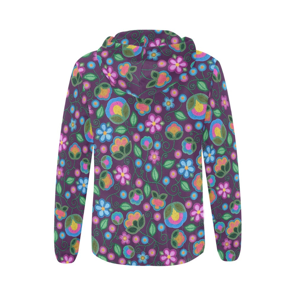 Turquoise Sunbeam Violet Full Zip Hoodie for Women