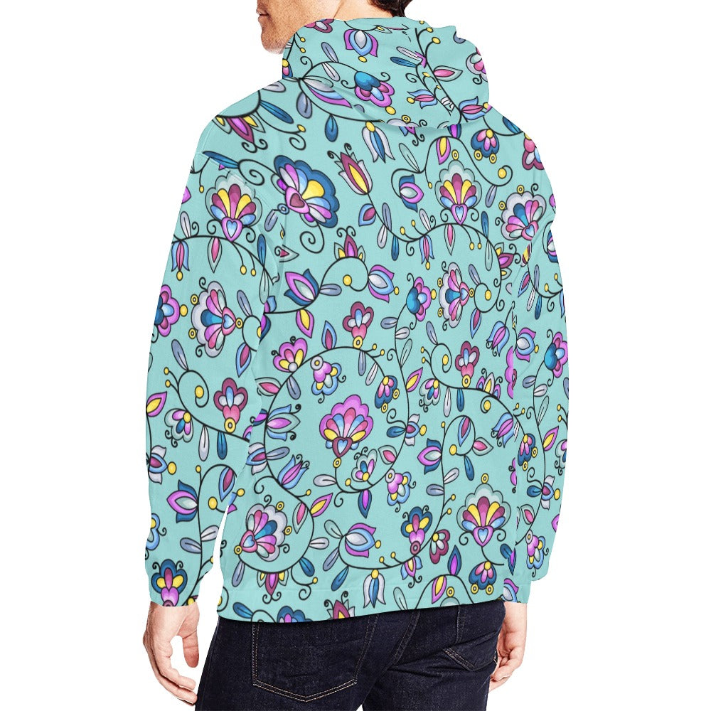Autumn Bundle Blessing Turquoise Hoodie for Men (USA Size)