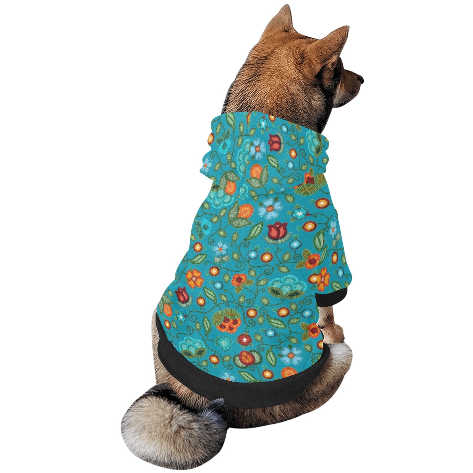 Prairie Fire Petals Ocean Pet Dog Hoodie
