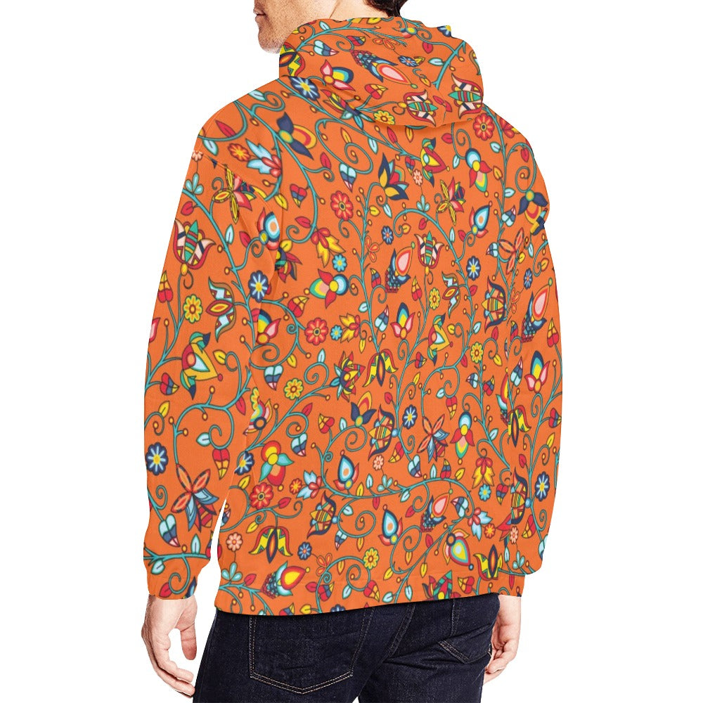 Thorny Path Orange Hoodie for Men (USA Size)
