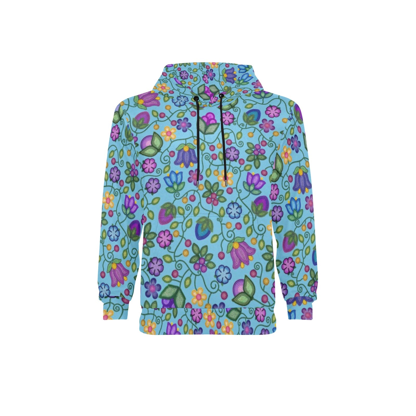 Bloom Uplift Sky Men's Long Sleeve Fleece Hoodie