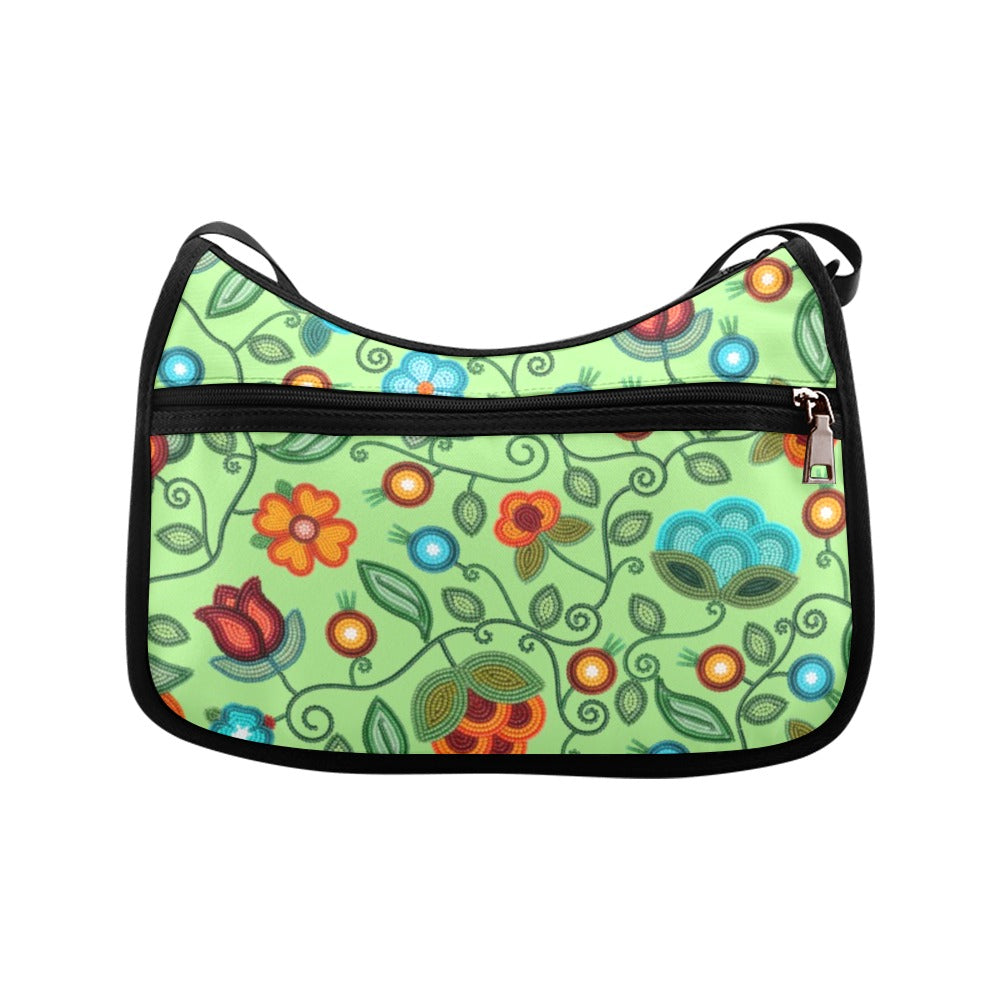 Prairie Fire Petals Sage Crossbody Bag