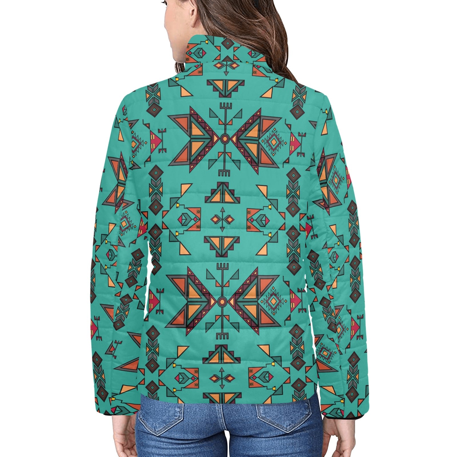 Arrow Dawn Turquoise Women's Stand Collar Padded Jacket