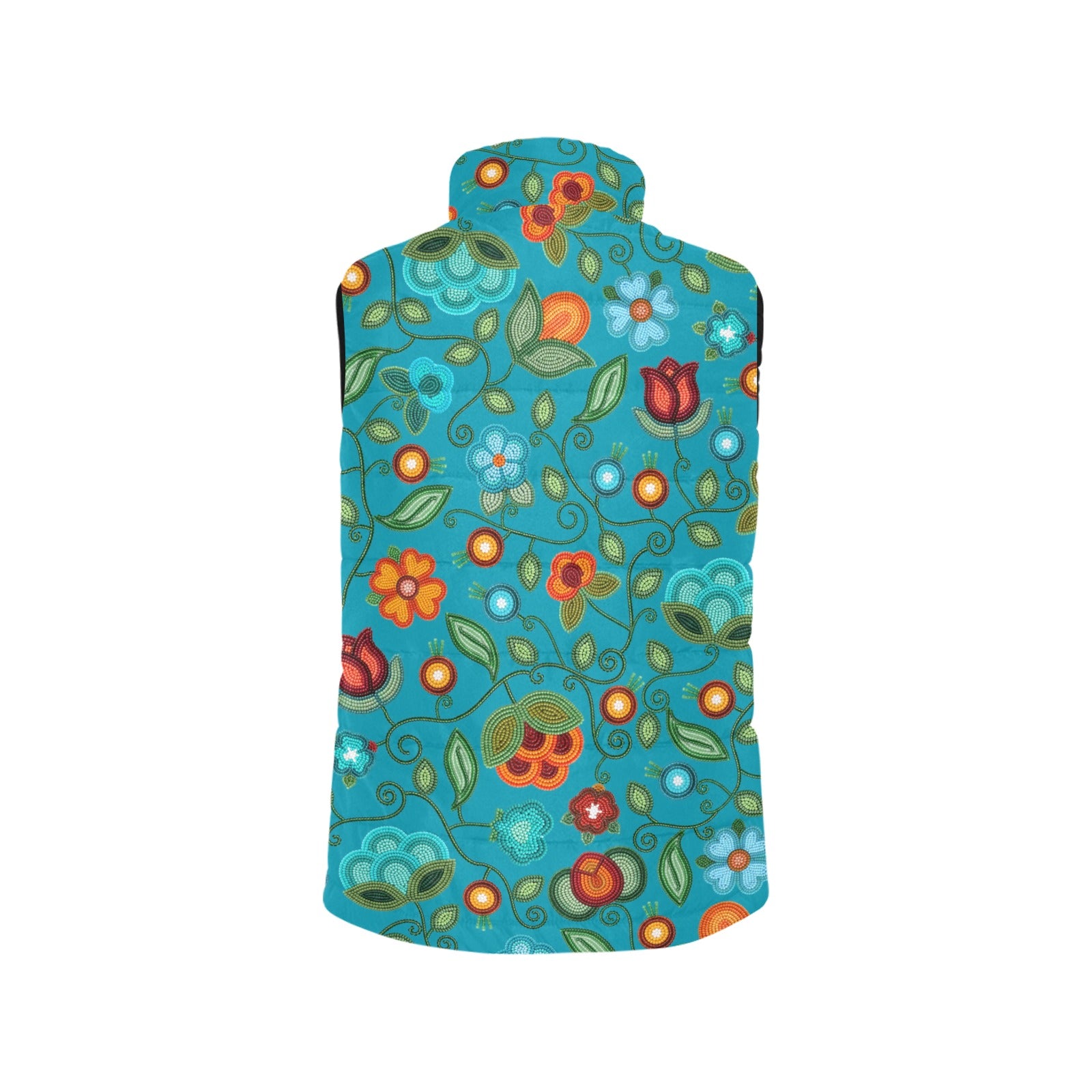 Prairie Fire Petals Ocean Women's Padded Vest Jacket