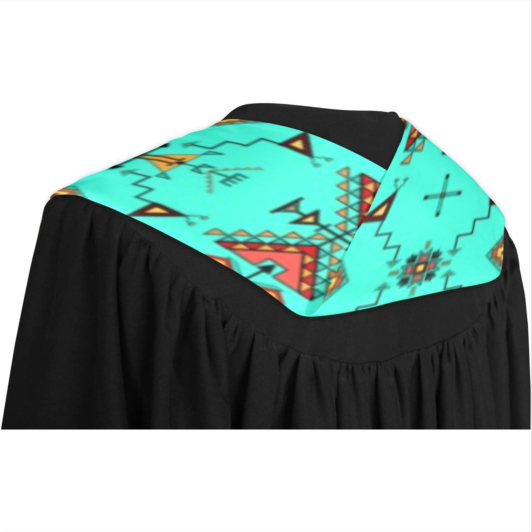 Thunder Flight Turquoise Graduation Stole