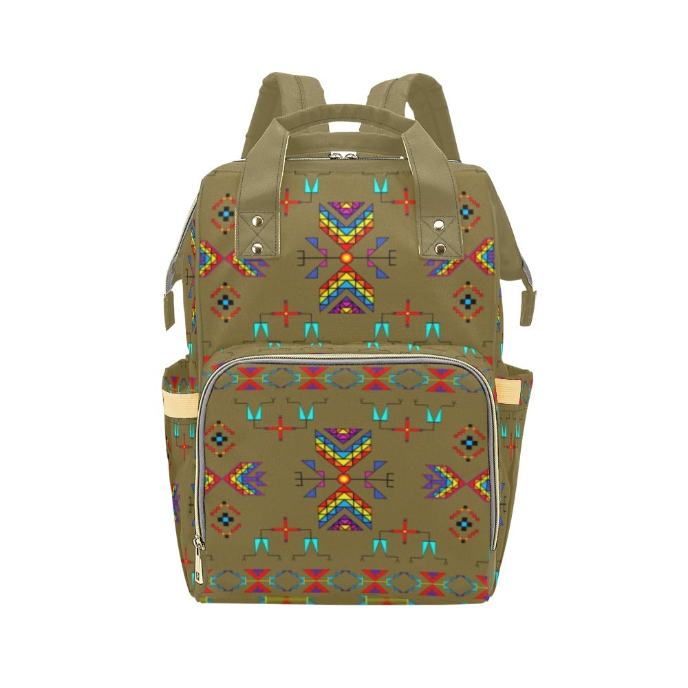 Rainy Chief Rainbow Sage Grass Multi-Function Diaper Backpack/Diaper Bag
