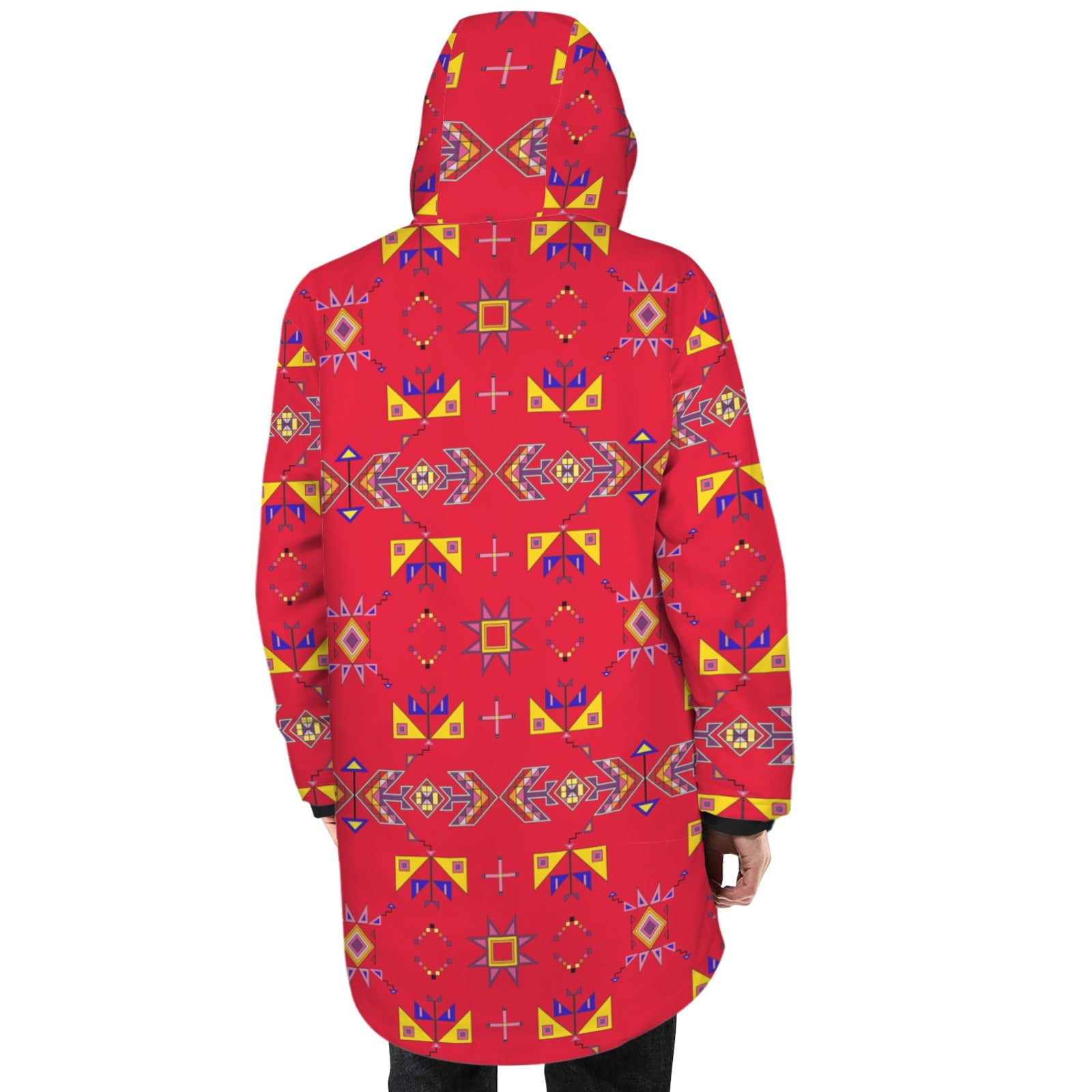 Scattered Generations Red Unisex Sherpa Lined Hooded Coat