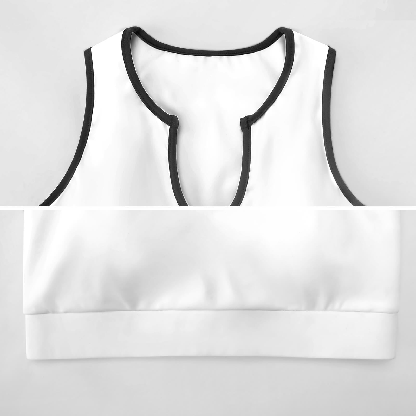 Fire Feather White Yoga Top