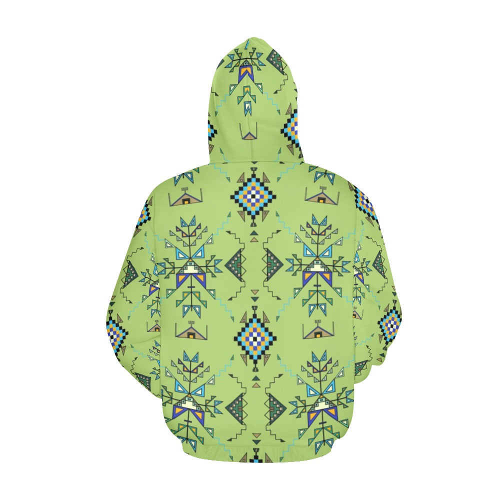 Bear Shield Green Hoodie for Women (USA Size)