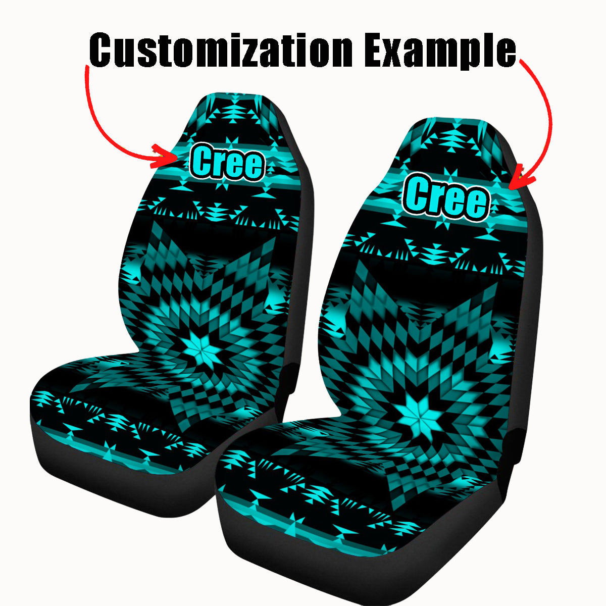 Women's Jingle Dancers Purple Universal Car Seat Cover With Thickened Back