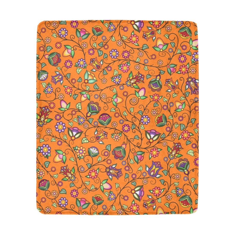 Heartbeat Petals Orange Ultra-Soft Micro Fleece Blanket 50"x60"