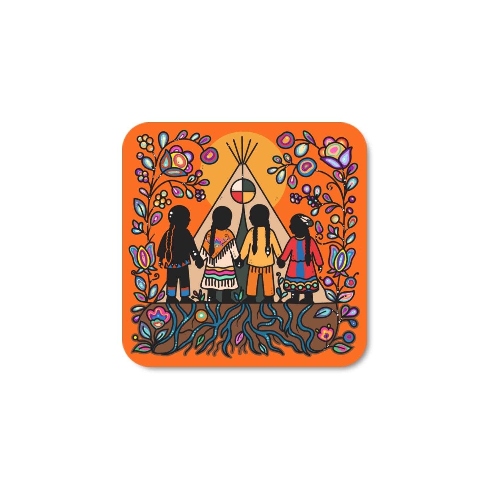 Rooted in Culture Square Fridge Magnet