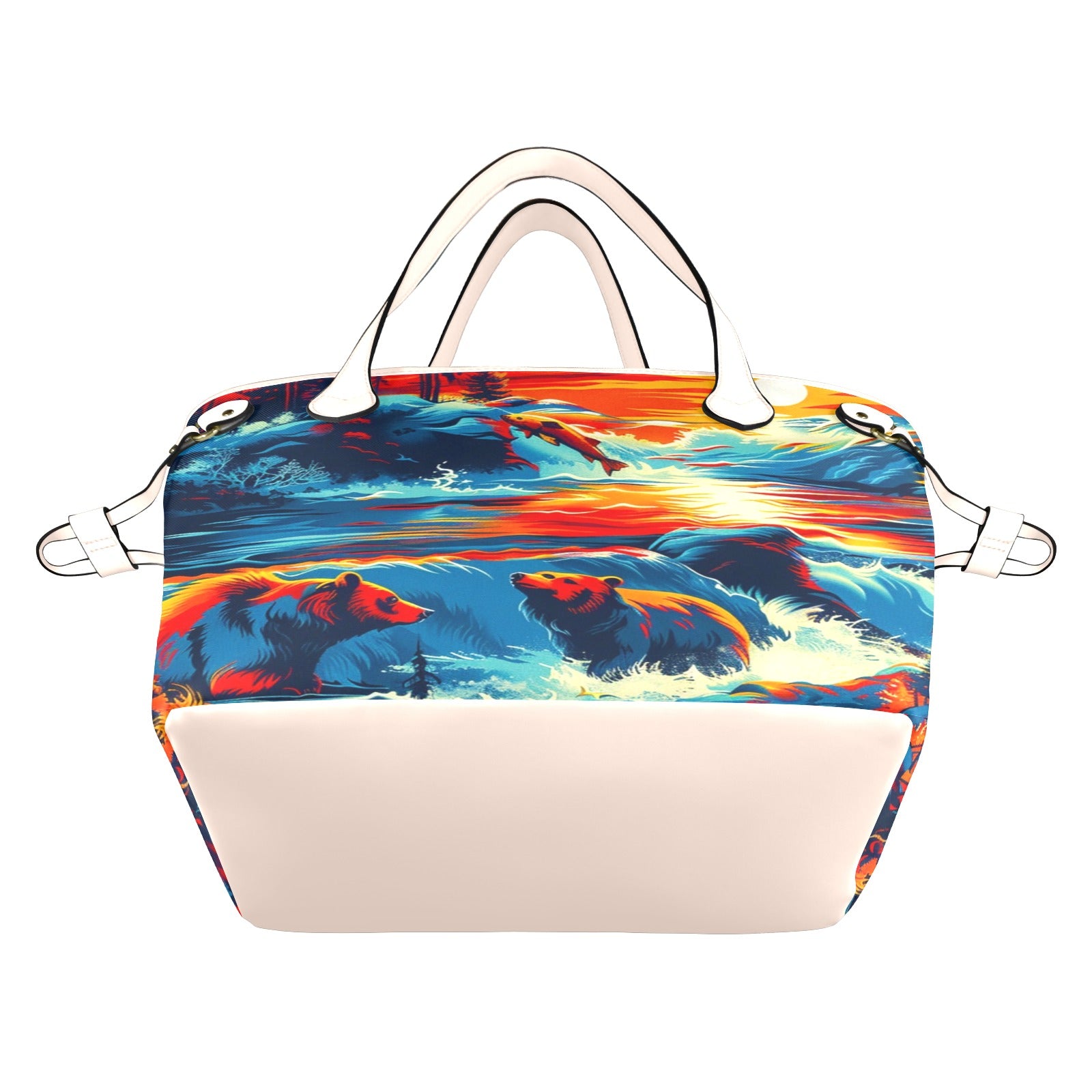 Fishing Bears 2 Clover Canvas Tote Bag