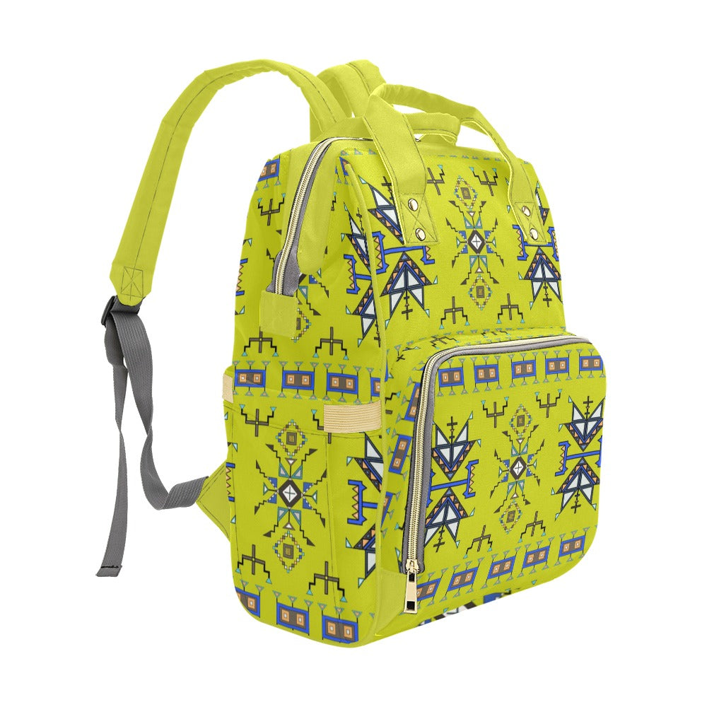 Eagle Strike Lime Multi-Function Diaper Backpack/Diaper Bag