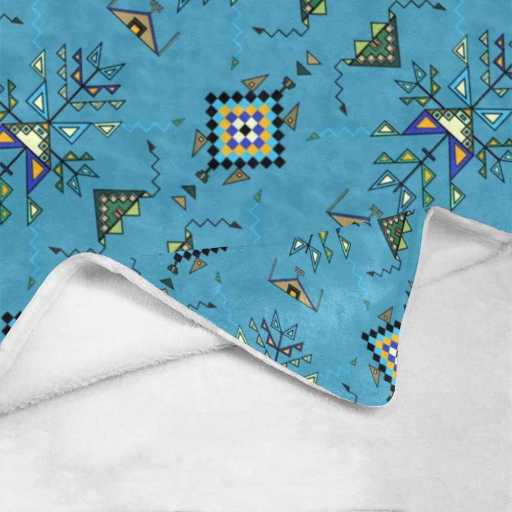 Bear Shield Blue Ultra-Soft Micro Fleece Blanket 60"x80"