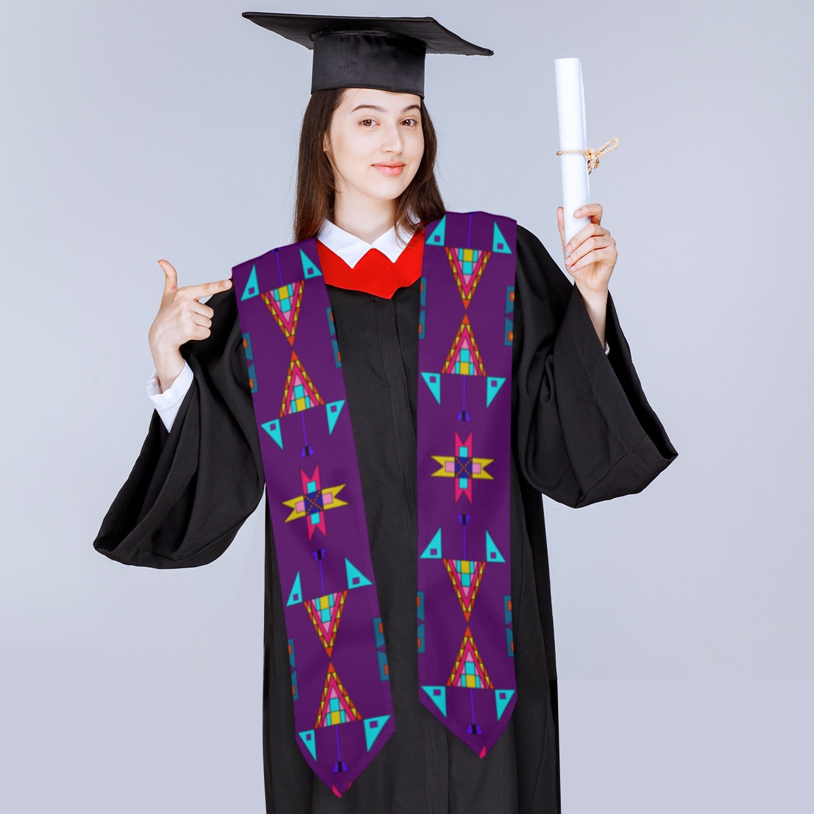 Enemy Territory Berry Graduation Stole