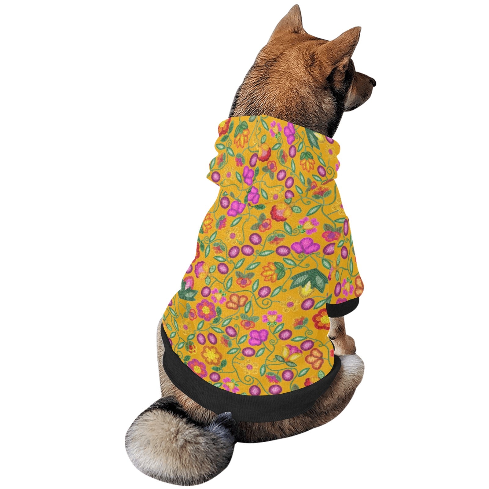 Boreal Bounty Yellow Pet Dog Hoodie
