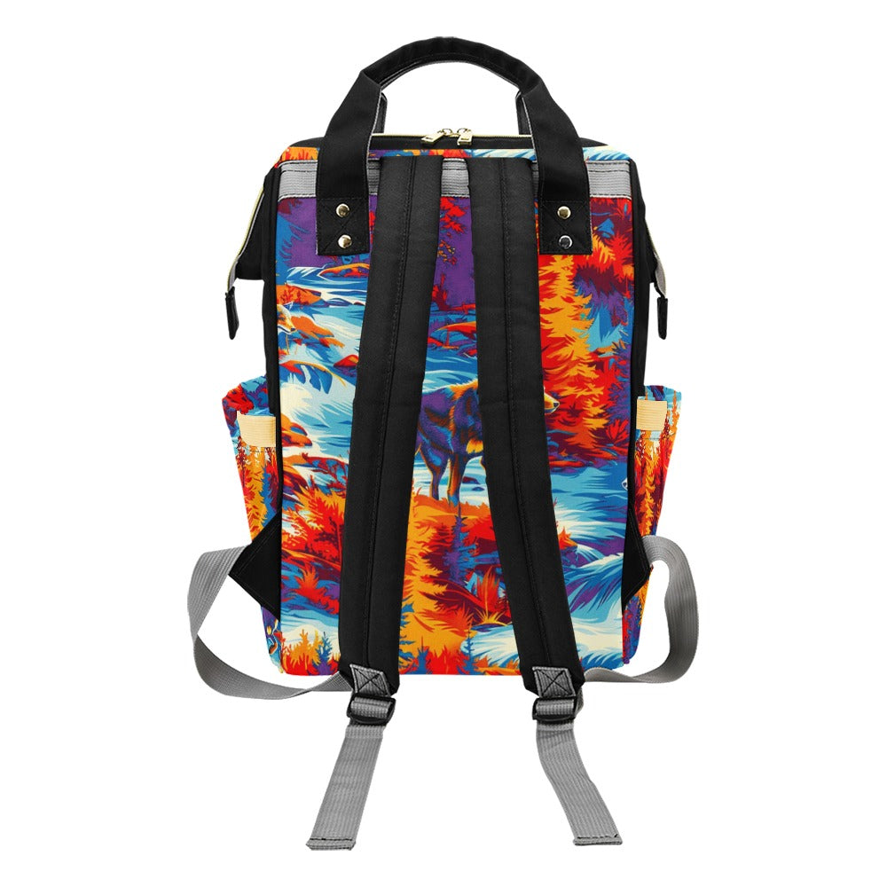 Hunting Wolves II Multi-Function Diaper Backpack/Diaper Bag