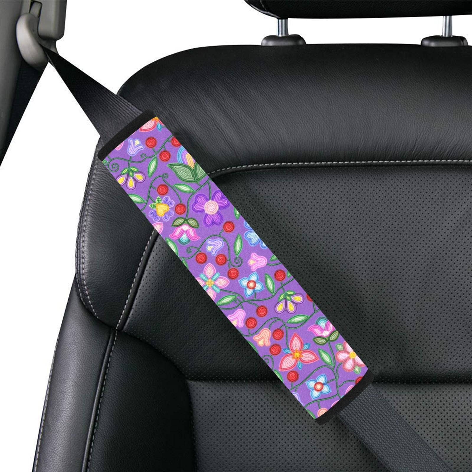 Petal Harmony Lavender Car Seat Belt Cover 7''x12.6'' (Pack of 2)