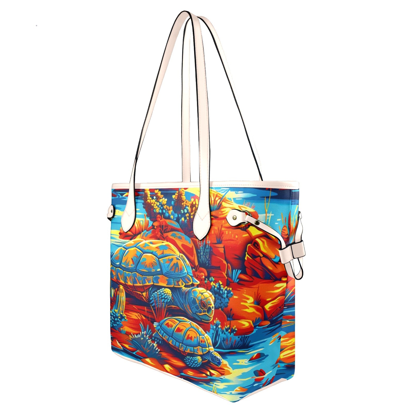 Turtle Power Clover Canvas Tote Bag