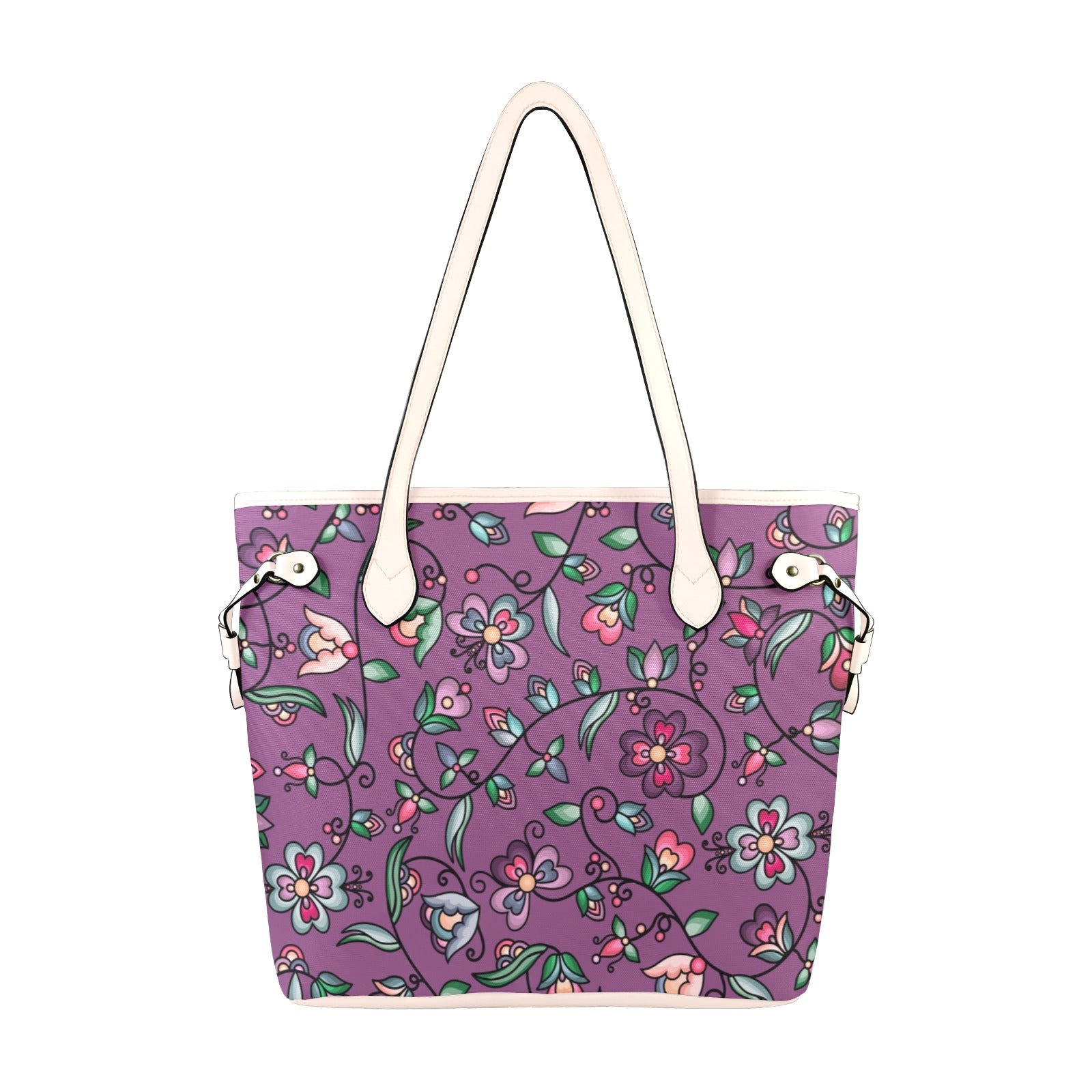 Amber Evening Garland Purple Clover Canvas Tote Bag