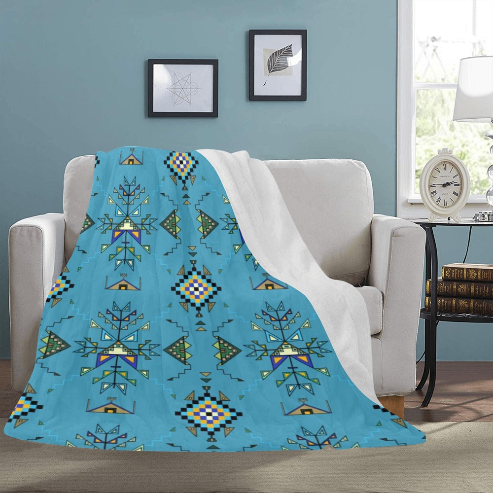Bear Shield Blue Ultra-Soft Micro Fleece Blanket 60"x80"