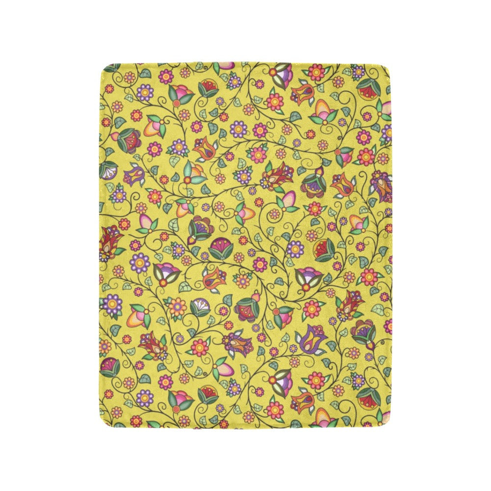 Heartbeat Petals Yellow Ultra-Soft Micro Fleece Blanket 40"x50"