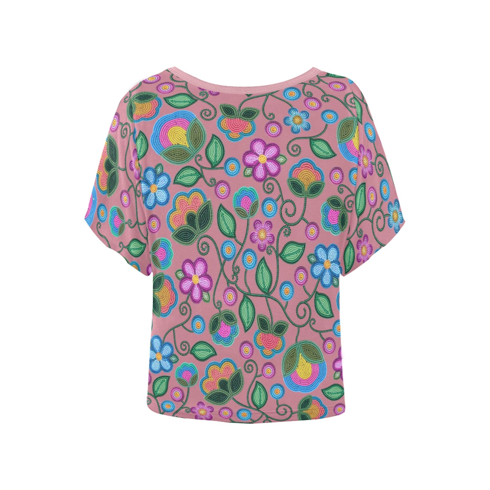 Turquoise Sunbeam Peach Women's Batwing-Sleeved Blouse T-shirt