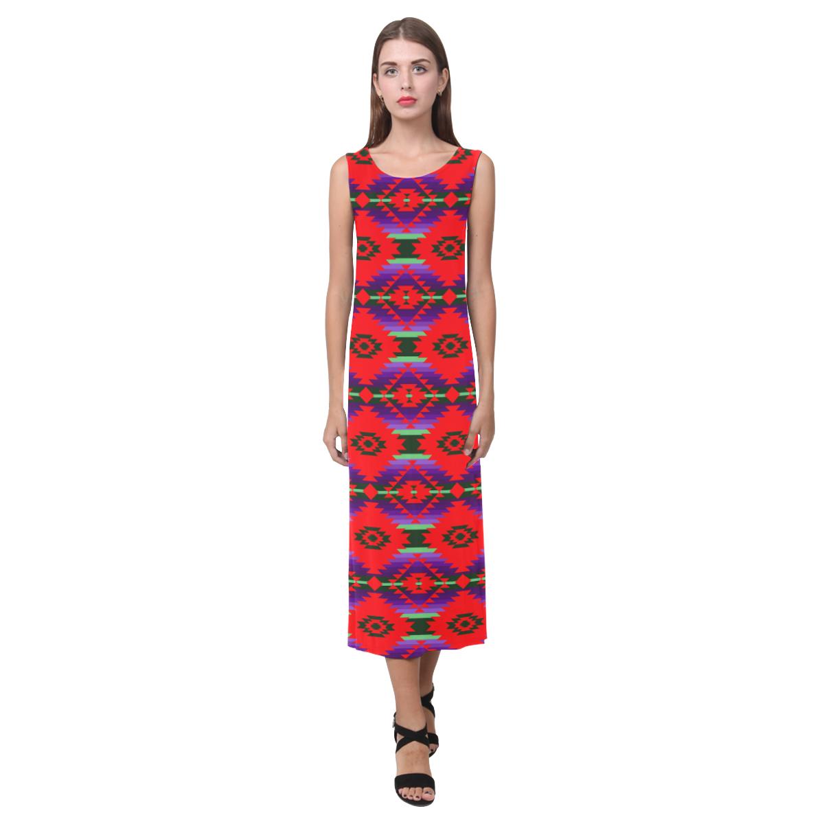 Cree Confederacy Phaedra Sleeveless Open Fork Long Dress