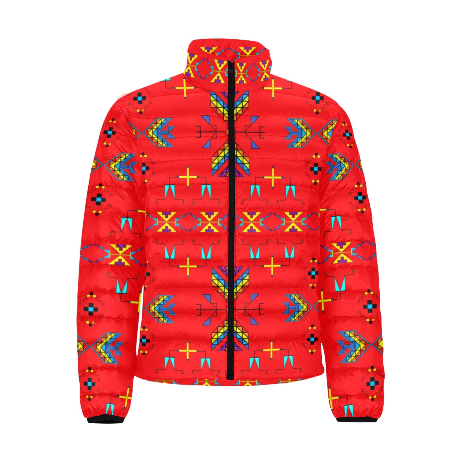 Rainy Chief Rainbow Red Men's Padded Jacket