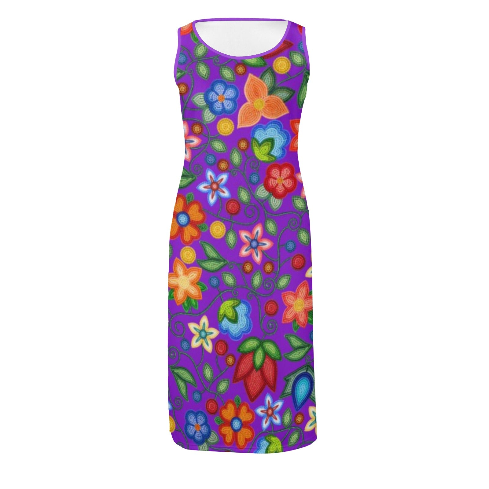 Morning Harmony Purple Phaedra Sleeveless Open Fork Long Dress