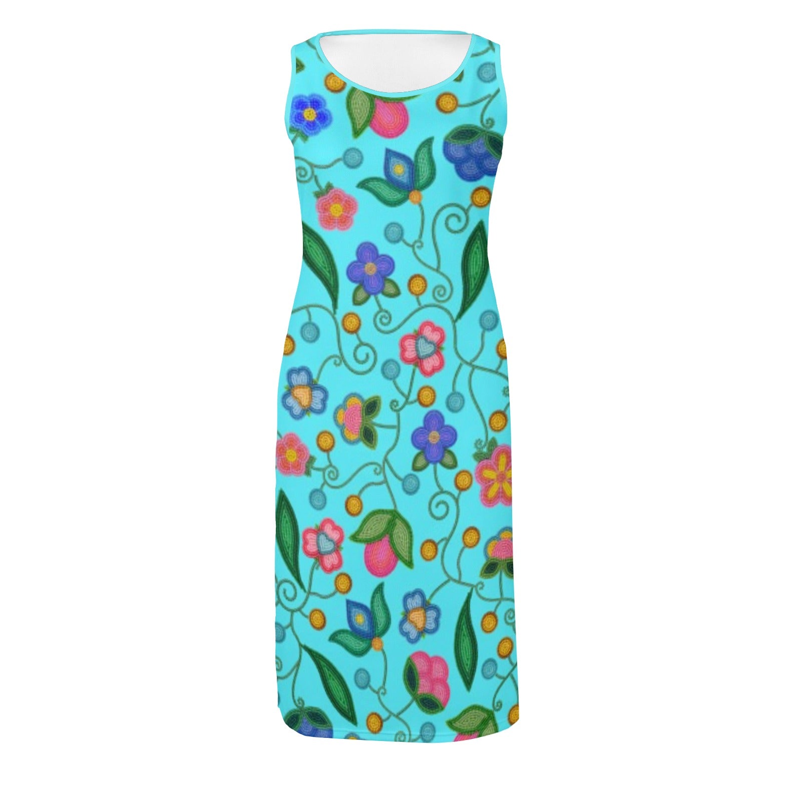Skyberry Serenade Sky Phaedra Sleeveless Open Fork Long Dress
