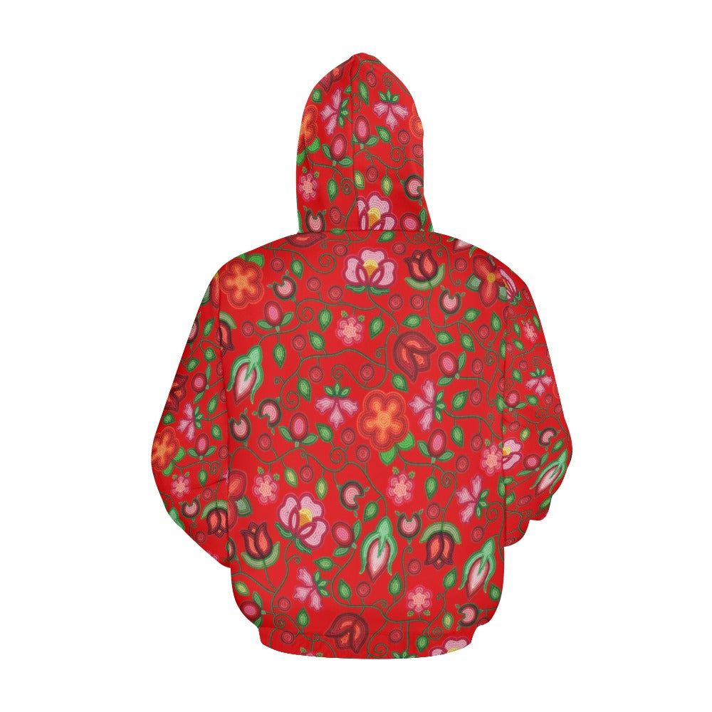 Rose Reverie Red Hoodie for Men (USA Size)