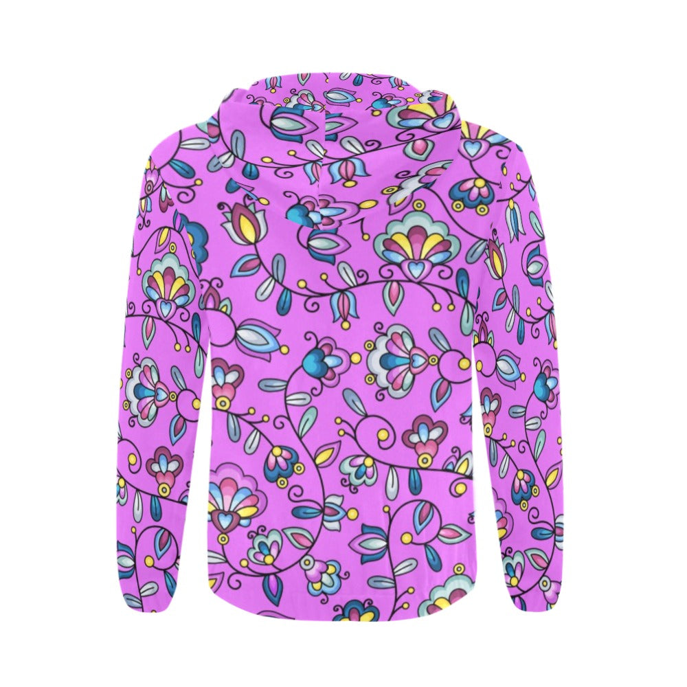 Autumn Bundle Blessing Purple Men's Zipper Hoodie
