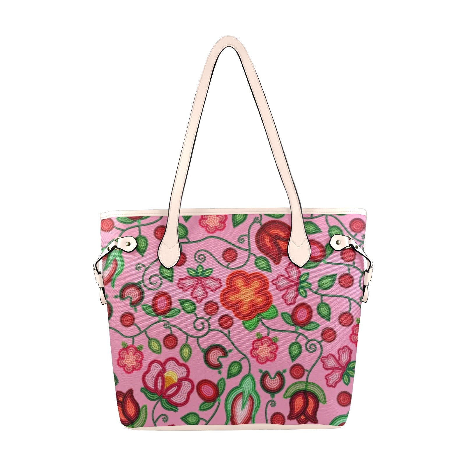 Rose Reverie Pink Clover Canvas Tote Bag