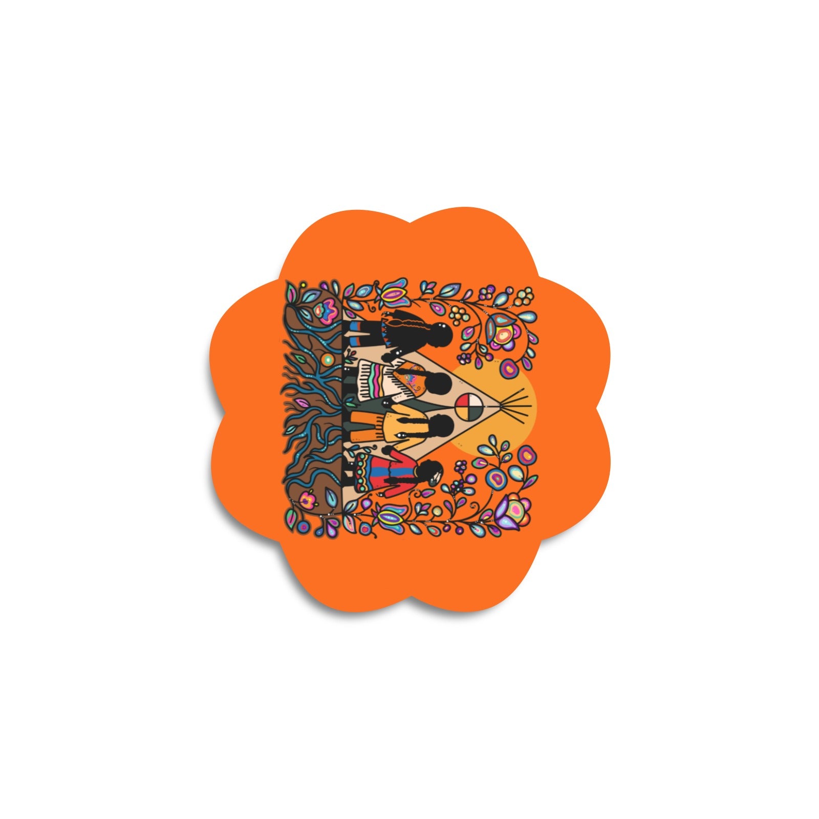 Rooted in Culture Flower-Shaped Fridge Magnet