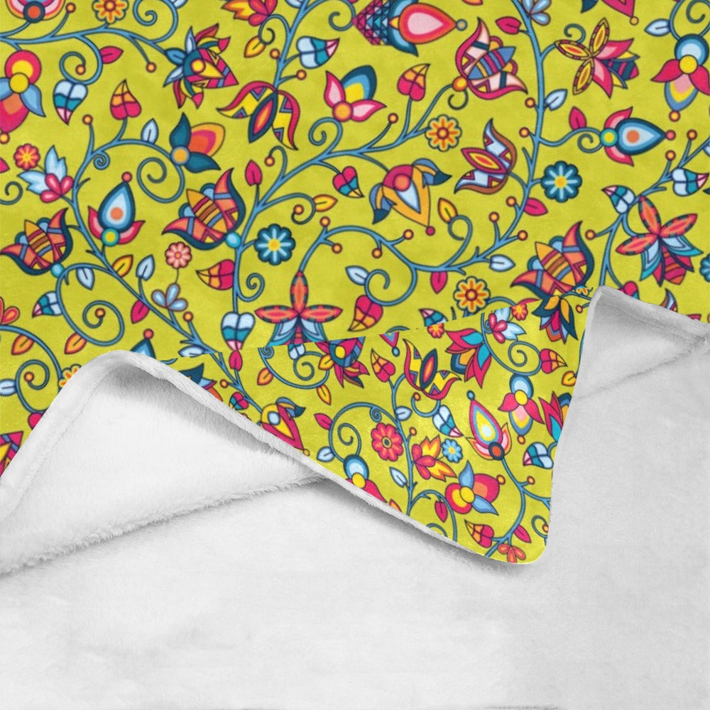Thorny Path Yellow Grass Ultra-Soft Micro Fleece Blanket 60"x80"
