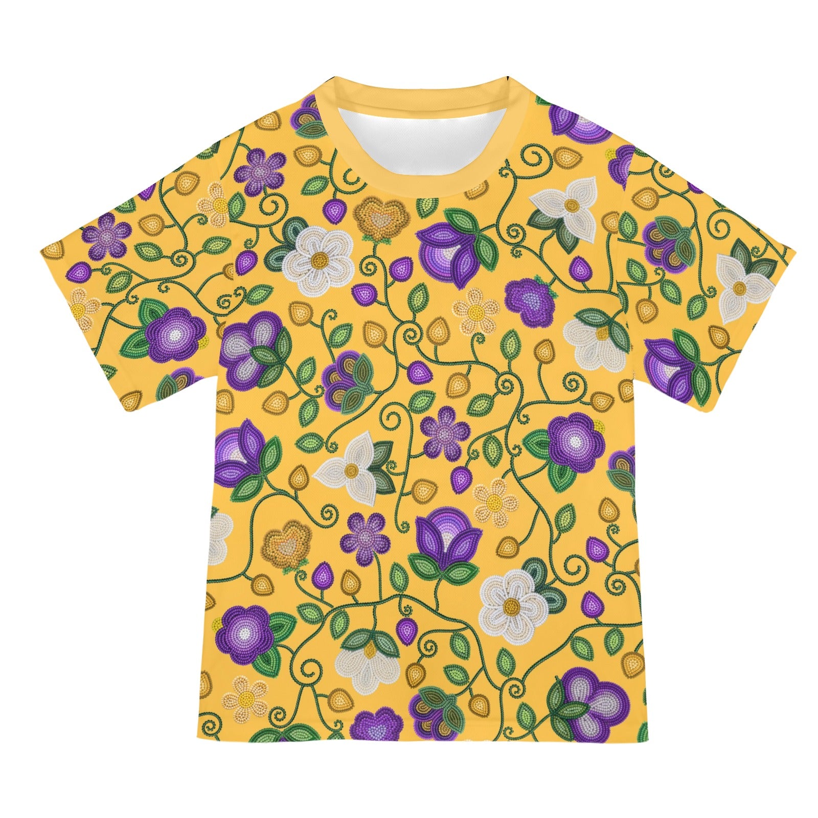 Midnight Moss Bloom Yellow T-shirt for Women