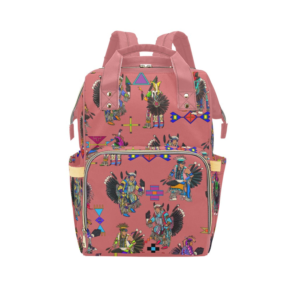 Men's Tradish Dancers Terra Cotta Multi-Function Diaper Backpack/Diaper Bag