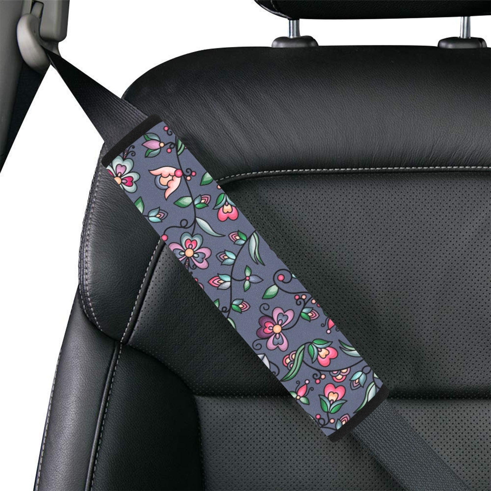 Amber Evening Garland Blue Car Seat Belt Cover 7''x12.6'' (Pack of 2)