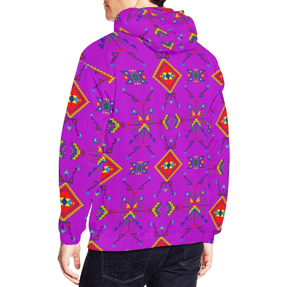 Buffalo Jump Purple Hoodie for Men (USA Size)